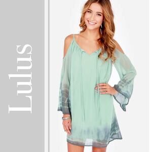 Lulus Breezy Does it Sage Green Tie-Dye Shift Dress